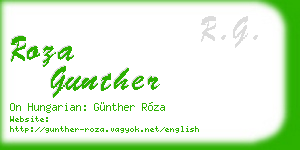 roza gunther business card