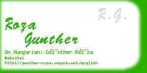 roza gunther business card